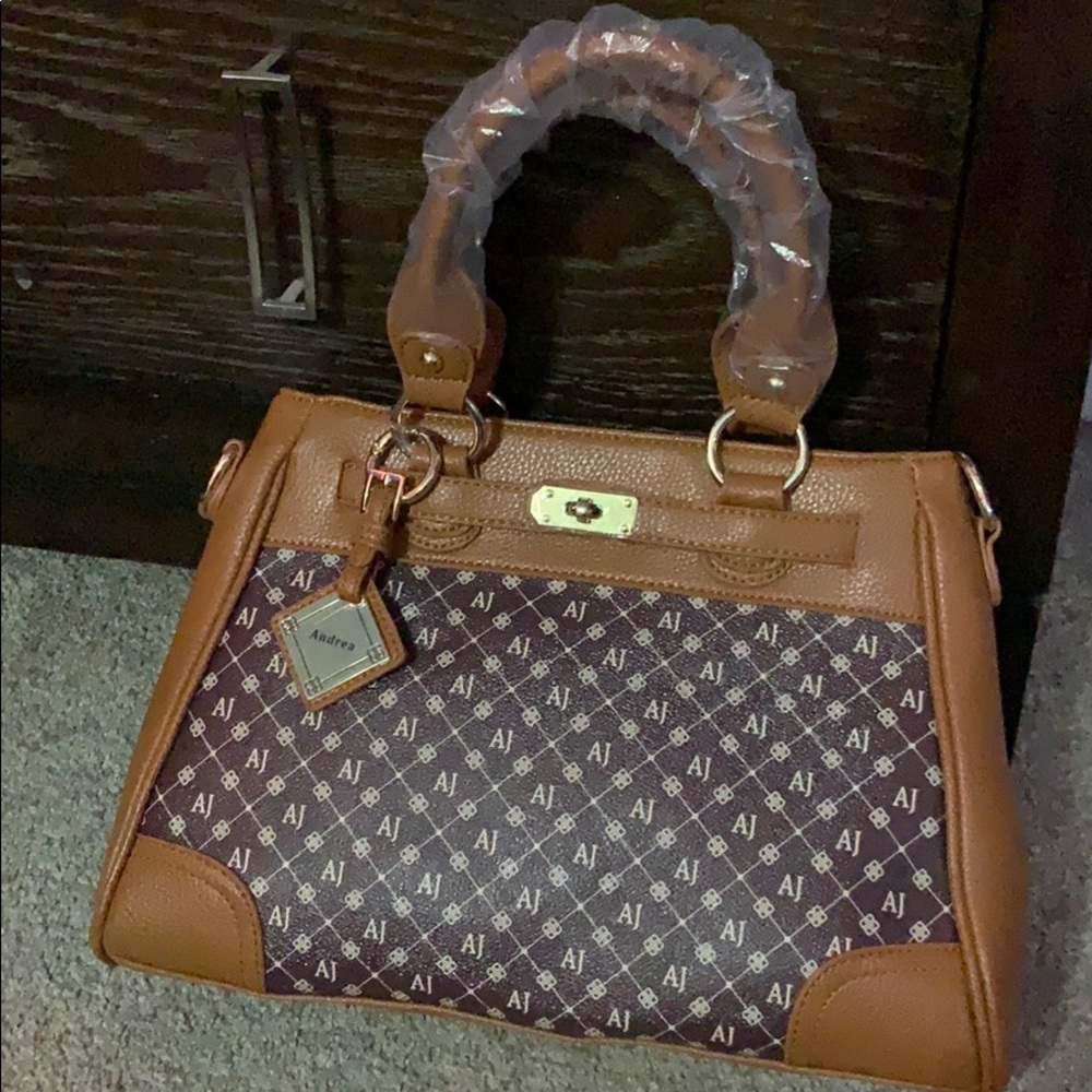 Authentic Danbury Mint personalized brown handbag